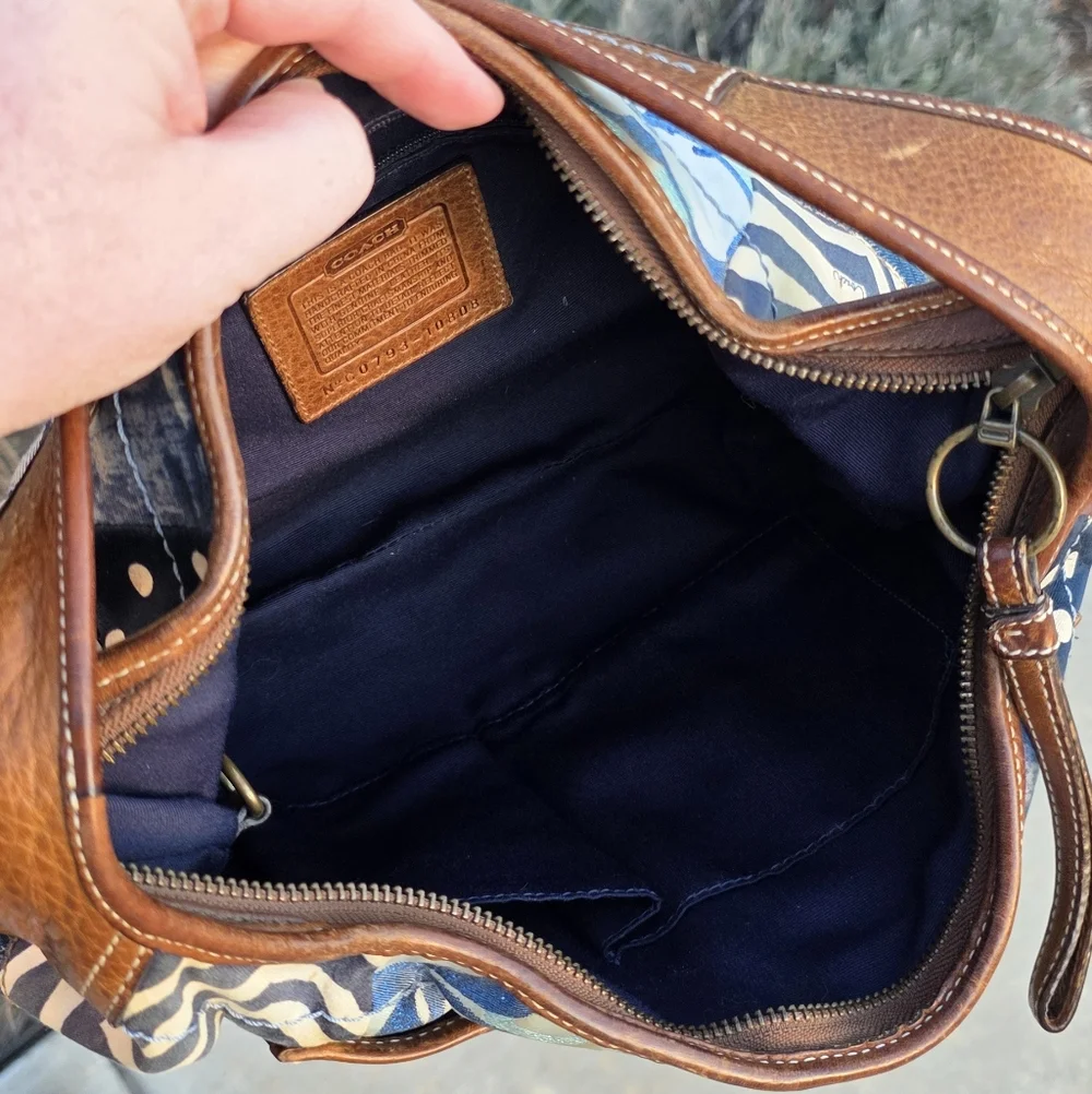 Coach Patchwork Denim Ergo Shoulder Bag - Picture 9 of 9